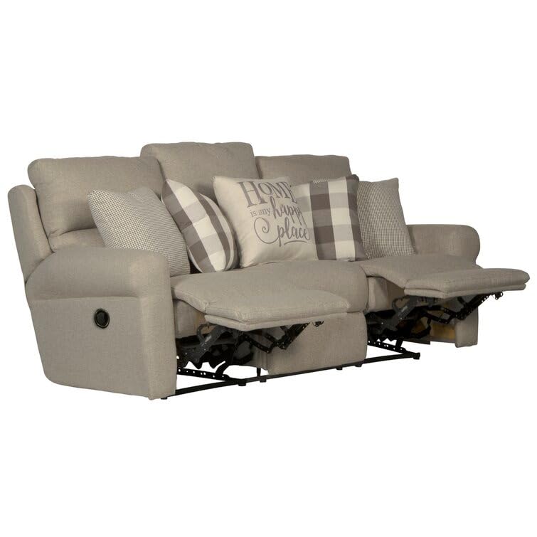 Image of Torque - Avalon 3 Seater Fabric Manual Recliner | Recliner Sofa /Chair for Living Room, Bedroom, Office (Beige) | 1 Year Warranty