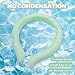 Neck Cooling Tube, Reusable Wearable Cooling Neck Wraps for Summer Heat, Cooling Starts at 28°C, Relief for Hot Flashes and Fever Smart ice Neckband for All Sports Outdoor Activities (1 Green)