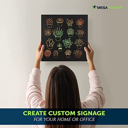 Image of Mega Format Expanded PVC Plastic Sheets - 10 inch X 10 inch Rigid Black Sheet for Crafts, Signage, & Displays - Sintra, Celtec PVC Board - Waterproof for Outdoors Use - 1 /4 inch 6mm Thick - 1-Pk-Black