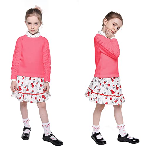 Image of Kid Nation Girls Sweaters for Teen Girls Toddler Girl Cute Knit Crewneck Pullover