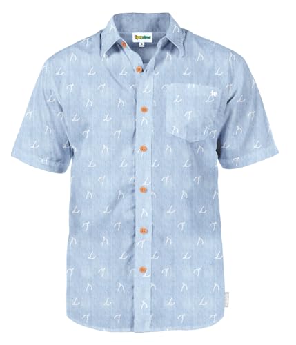 Tipsy Elves Men's Short Sleeve Holiday Button Down Shirts - Funny Christmas & Hanukkah Hawaiian Shirts for Men