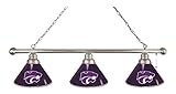 Holland Bar Stool Co. Kansas State 3 Shade Billiard Light with Chrome Fixture by The