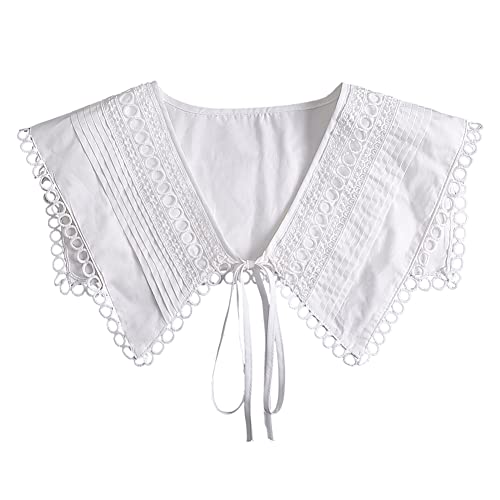 Joyci Lace Spread Shawl Fake Collar Short Poncho Capelet Stand Collar for Women Vest Tank Top Lolita