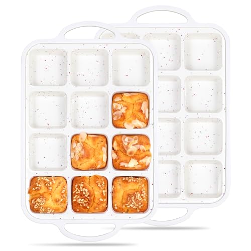 AOTASO 2-Piece Silicone Brownie Pans