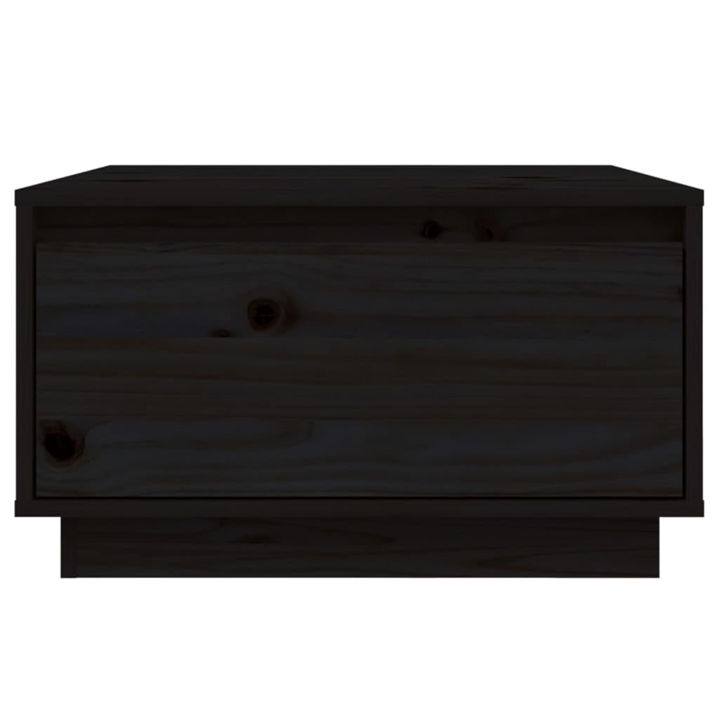 Couchtisch Schwarz 55x56x32 cm Massivholz Kiefer