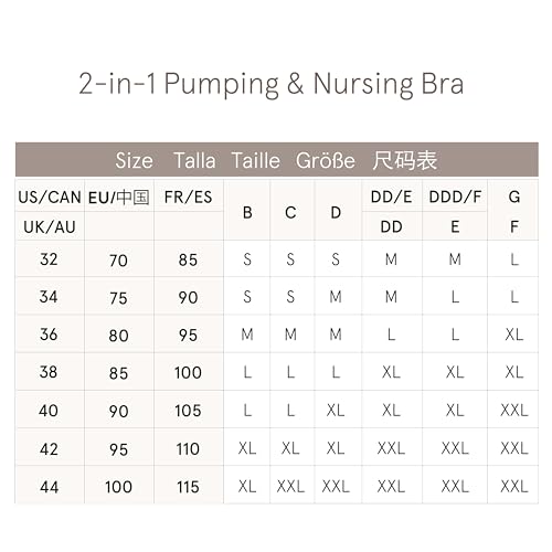 Basics by Bravado Hands Free Pumping Bra, Comfortable, Clip and Go Pumping, Nursing Bra Accessory, XS-XXL