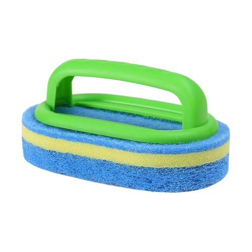 Esponja de cocina con mango | Esponja de ducha con mango ergonómico | Almohadilla de fregado contra olores manchas y óxido para baño, cocina, fregadero, ducha, bañera, inodoro, azulejos, spa