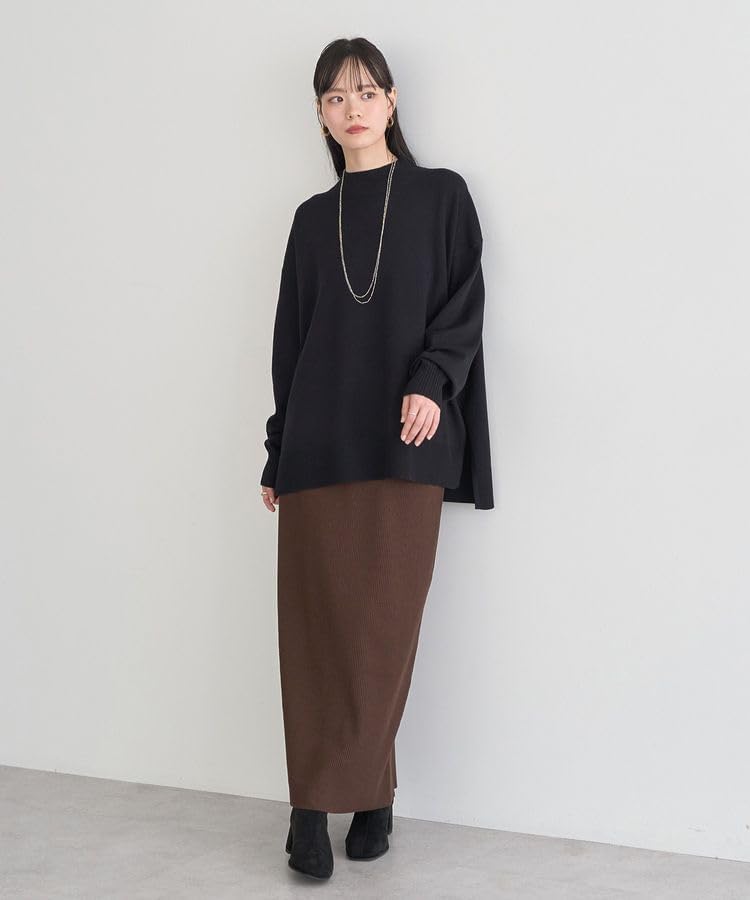 選べる丈ハイネックニット ブラック F-S