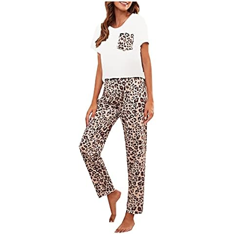 HAOLEI Leopard Print Women's Pyjamas Set Cover