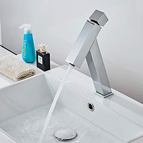 Robinet de salle de bain en cuivre pivotant eau chaude et froide