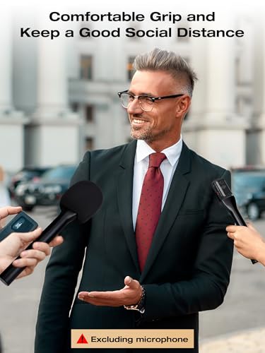 SUNMON Mikrofon Handheld Adapter Set für DJI Mic Mini, Interview Handmikrofon Adapter mit Mikrofonpopschutz Mikrofonhalter Griff für DJI Mini Mic, DJI Mic Holder für Interview, Vlogging