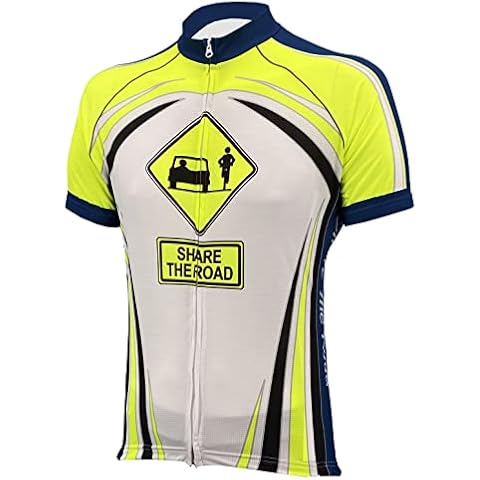 Peak 1 Sports Share The Road Men's Cycling Jersey L - Men's Yellow Cover