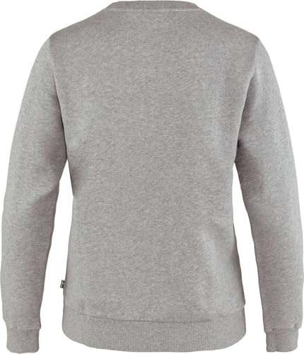 Fjällräven Damen Logo Sweater Sweatshirt, Grey-Melange, M EU