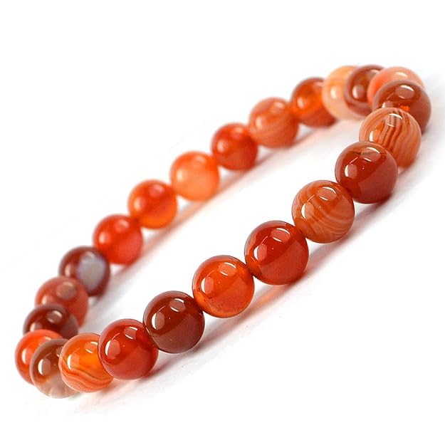 TREEMAISON Crystal Carnelian Gemstone Bracelet | Natural Gemstones | Unisex STRECHABLE | Diameter : 2.5 Inch. | Stone Size - 8 mm Faceted | Positive Energy, Wealth, Meditation, Health, Good Luck, Feng Shui, Vastu Correction, Gift (B0CZHR9CRG) Amazon Price History, Amazon Price Tracker