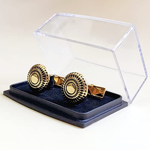 Image of S&W Wedding Cufflinks for Men Cuffs with Gift Box Business for Tuxedo Shirt