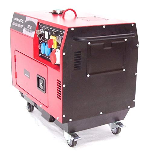Generator prądu 5800, silnik diesla 8,5 KM, 418 cm³, dźwiękoszczelny 400 V, cicha izolacja akustyczna, cichy generator diesla, awaryjny agregat prądotwórczy 230 V, 400 V, 06263