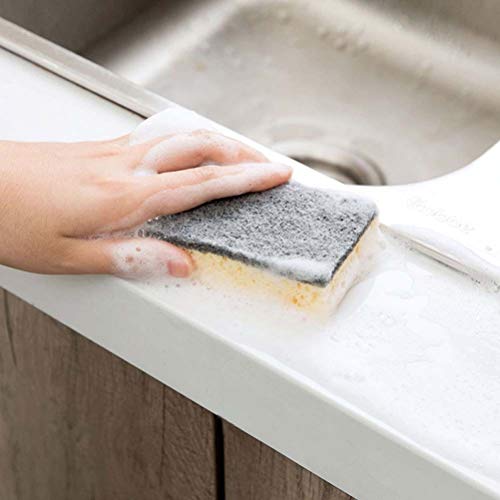 Image of Kitchen Cleaning Sponge Wipe 8Pcs Durable High Density Sponges for Effective Dish Washing Scrubbing Kitchenware Glass and Car Cleaning