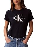 Calvin Klein Women's Monogram Logo Crewneck T-Shirt Dark Sapphire