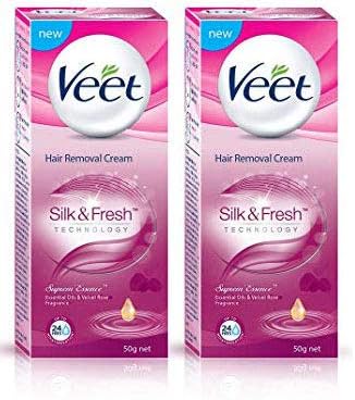Veet Supreme Essence Hair Removal Cream - 50 g (Pack of 2)