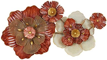 European Antique Wrought Iron Flower Wall Art