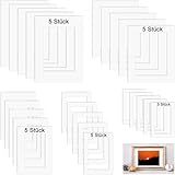 KATIMI 25PCS Passepartout Carton, Passepartout sur Mesure, Passepartouts Durables, 5 Taill...