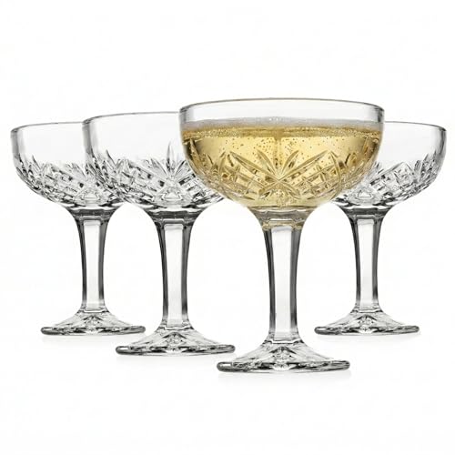Godinger Dublin Crystal Coupe Glasses Set of 4