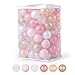 Heopeis Ball Pit Balls Play Balls - 100 Pieces Baby Soft Plastic Balls BPA&Phthalate Free Non-Toxic Crush Proof for 1 2 3Years Old Toddlers Baby Kids Birthday Pool Tent Party