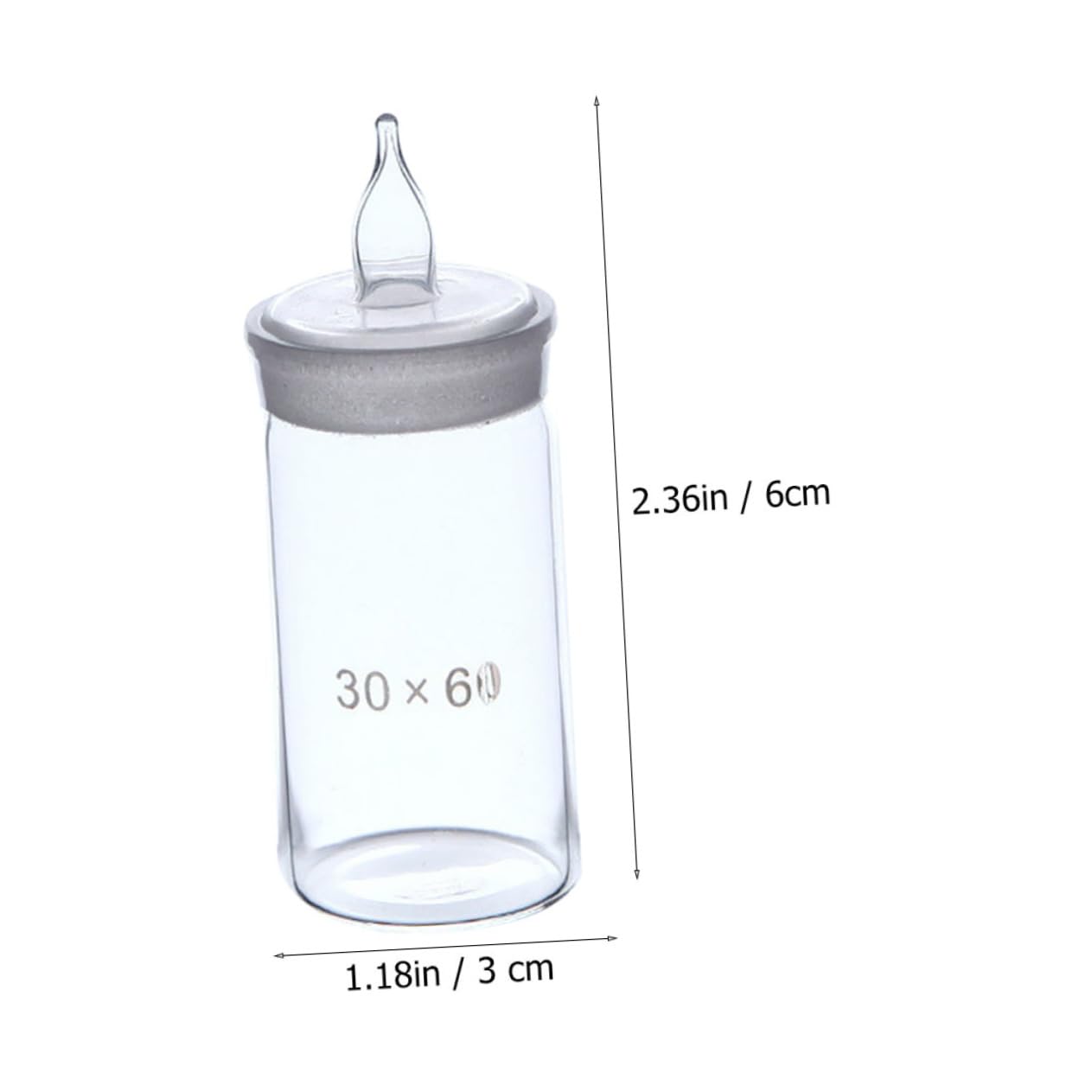 VILLFUL 1pc Weighing Bottle Breast Milk Storage Bottles Laboratory Flask Clear Flask Graduated Lab Bottle Graduated Bottle Lab Bottles Sample Bottle Sample Can Lab Flask Glass Transparent