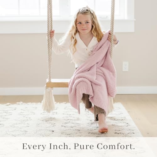 Image of SARANONI Bamboni Luxury Baby Blanket | Cozy & Soft Plush Receiving Blankets | Perfect for Girls & Infant Baby Boy Blankets | Light Pink - 30 inch x 40 inch