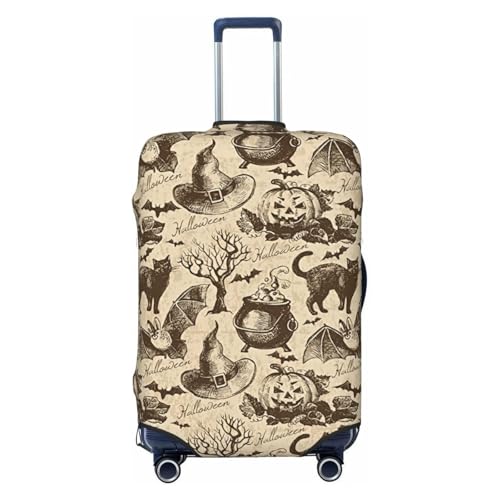 Witch Hat Print Luggage Suitcase Cover Protector Luggage Washable Covers With Concealed Zipper