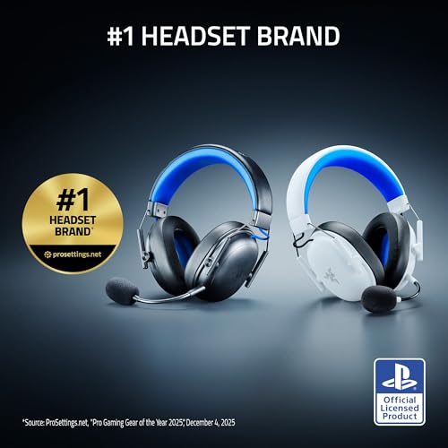 Image of Razer BlackShark V3 X HyperSpeed Wireless Gaming Headset for PS5: 50mm Drivers - Cardioid Mic - 2.4 GHz, Bluetooth - Works with PC, Mac, Nintendo Switch, Smartphone - Long Battery Life - White