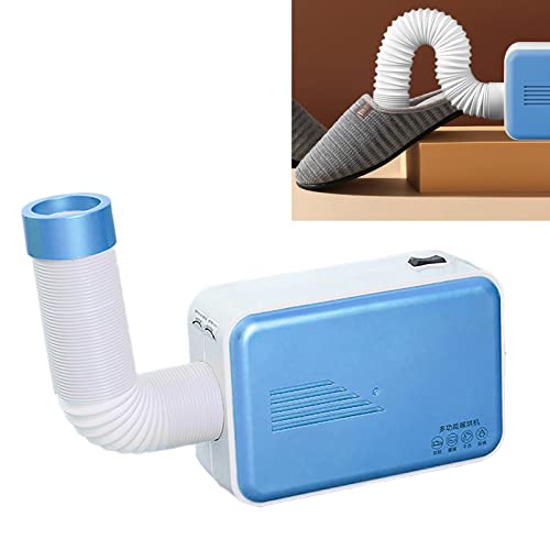 Clothes Dryer, Multifunctional Portable Dryer 600W Household Small Electric Shoes Clothes Dryer Compact Clothes Laundry Dryer for Home Apartment Hotel (Blue EU Round Plug)