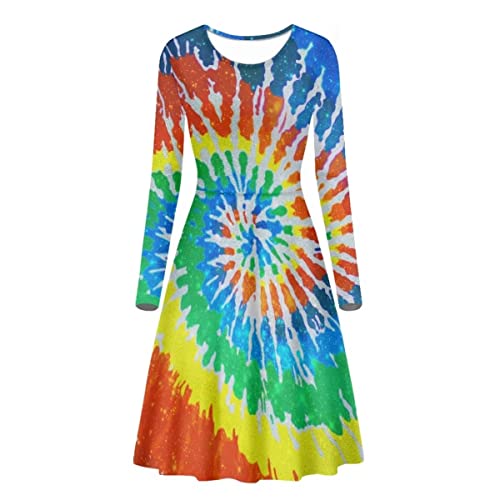 Robe de bal de fin d'année longue à imprimé tie dye pour briller en soirée