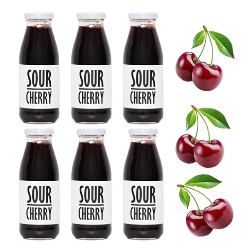 PRESSUICE Fresh Sour Tart Cherry Juice 100% Cold-Pressed NFC 6 x 250 ml