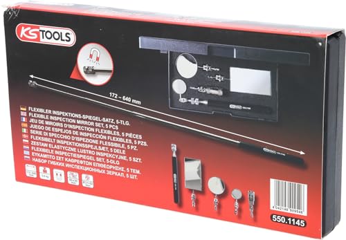 KS Tools 550.1145 Flexibler Inspektions-Spiegel-Satz, 5-tlg