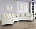 Legend Vansen L Semicircle Velvet Sofa 141.34” Oversized Sectional Curved Sofa for Living Room, Office, Apartment (1, Cream)