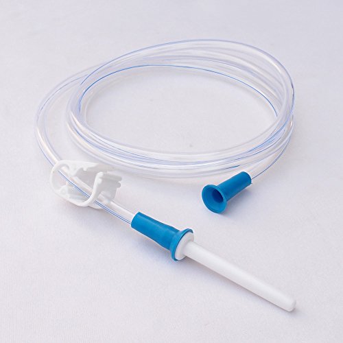 HealthAndYoga(TM) Replacement Enema Tubing with Clamp and Nozzle u0096 Super Economical, Hygienic, Medical Grade PVC- 1.5 m | Compatible with most Kits (1 Set)