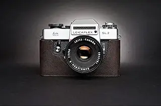 手作り本革ハーフleicaflex用と互換性SL2 slカメラ牛革バッグカバー LEICAFLEX SL2 SL (Coffe,LEICAFLEX SL2)
