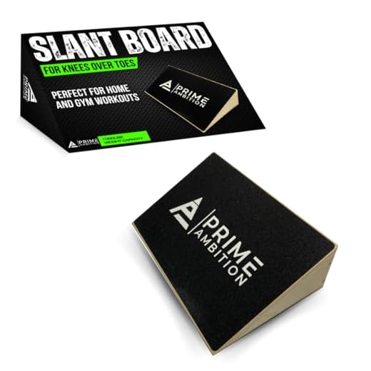 Premium Knees Over Toes Slant Board for Calf Stretching - Athletic Performance, Training Slant Board for Squats - Slanted Squat Board Non-Slip Surface - 25 Degree Incline, 1000 Lbs Weight Capacity