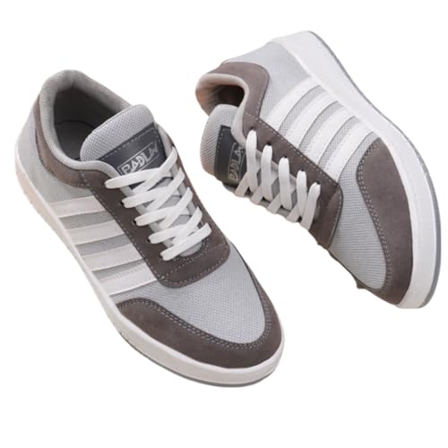 BADLAV Mens Lace Up Platform Sneakers Comfortable Casual Fashion Sneaker Walking Shoes (M-001) (Grey-10) (B0CP9WMM71) Amazon Price History, Amazon Price Tracker