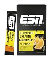 ESN Ultrapure Creatine Monohydrate Sticks, 30 Sticks, 30 Portionen, Fizzy Orange, Creatin Pulver, mikrofein & perfekt löslich, vegan - made in Germany