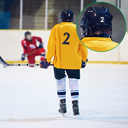 image for Teling White 400 Pcs Sports Helmet Numbers Sticker 1.5 Inches Football