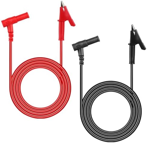Multimeter Test Leads, Banana Plug to Alligator Clip Test Lead, Electrical Test Probe for Most of Digital Multimeter 1M 2 Pack
