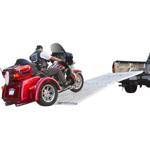 Big Boy 12' Motorcycle Loading Ramp, Arched, Folding, Black Widow