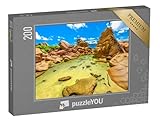 Puzzle classique de qualité dans une boîte anthracite avec l'image du puzzle comme modèle