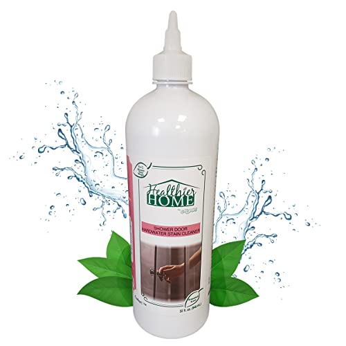 CHOMP! Shower Hardwater Stain Cleaner: Healthier Home ShowerDoorMagic Gel Remover with Scum Shield for Glass, Fiberglass, Removes Hard Water, Soap Scum, Calcium, Lime Scale, Grime Grapefruit 32 oz