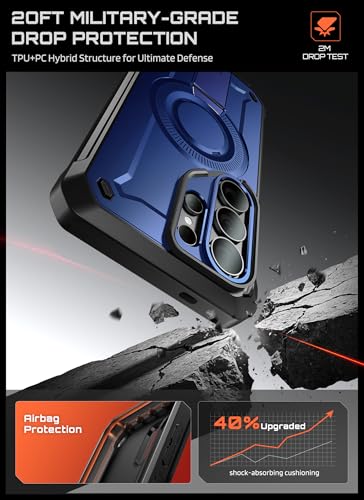 Image of SUPCASE for Samsung Galaxy S26 Ultra Case with Stand (UB Pro Mag), [2 Front Frames] [Compatible with Wireless Charge] [Built-in Screen Protector & Belt-Clip] Protective Phone Case for S26 Ultra,Cobalt