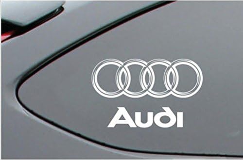 Audi Ringe Window - Side Decal 2 pcs. Set 140mm (White)