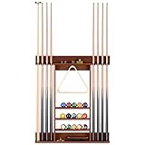 Sunix Estante de Pared para Tacos de Billar, Soporte para Bolas de Billar, Soporte de Pared para 8 Tacos de Billar, Accesorios para Mesa de Billar