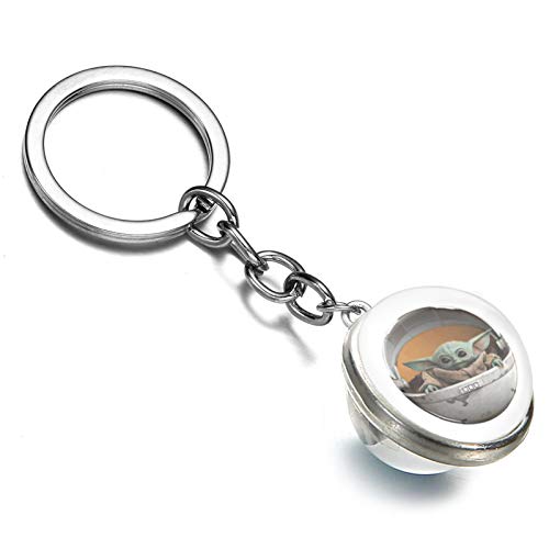 El Más Nuevo The Mand alorian Keychain  St ar Wa rs  Yo da Baby Time Gem Colgante accesorios